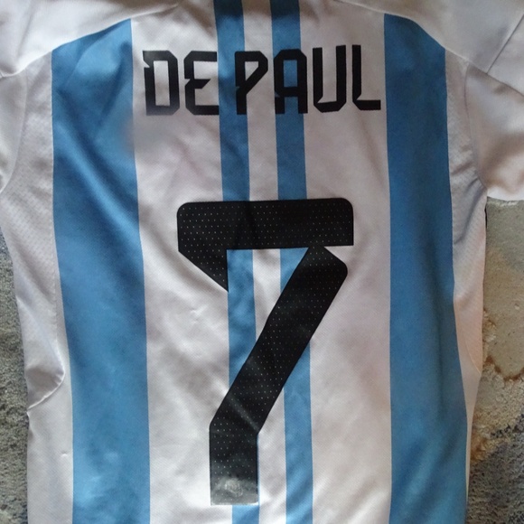 ADIDAS ARGENTINA HOME AEROREADY SOCCER JERESEY SHIRT DUPAUL 7 - Picture 2 of 2